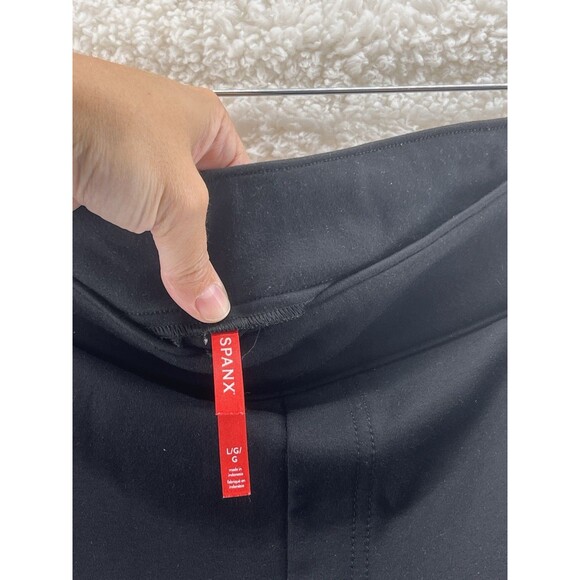 Spanx The Perfect Pants Slim Straight Size Large Black Stretch Slimming Workwear - Picture 6 of 10